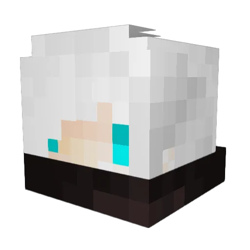 Goa_Gandalf Minecraft avatar head, 3D render