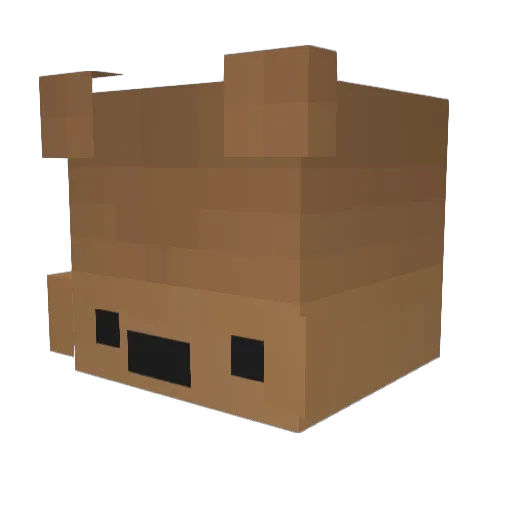 Goaler Minecraft avatar head, 3D render