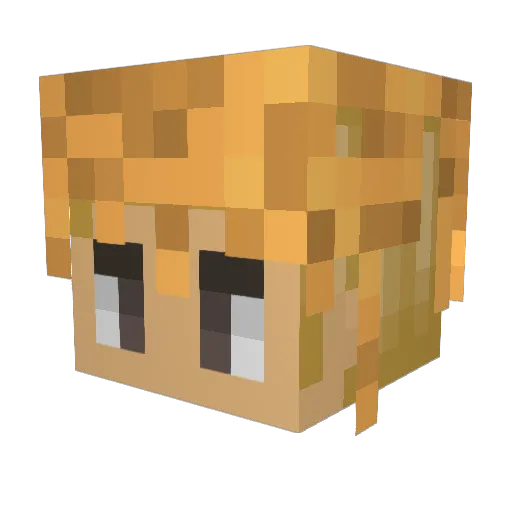 Goashoibe Minecraft avatar head, 3D render