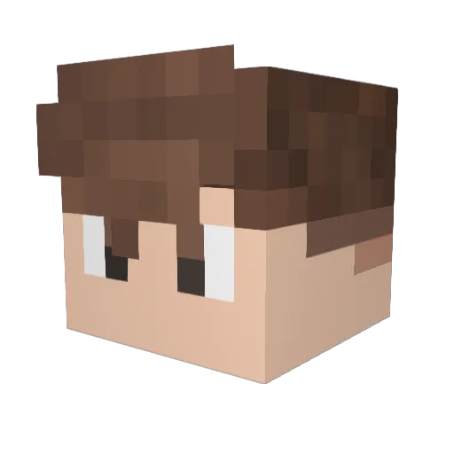 Goat3k Minecraft avatar head, 3D render