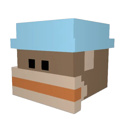 Goat8169 Minecraft avatar head, 3D render