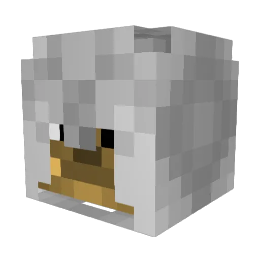 GoatB0T Minecraft avatar head, 3D render