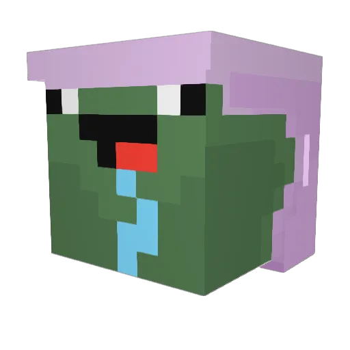 GoatEatsPaper Minecraft avatar head, 3D render