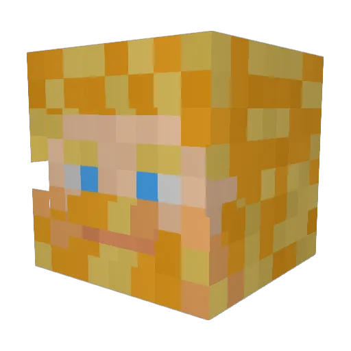 GoatFiller Minecraft avatar head, 3D render