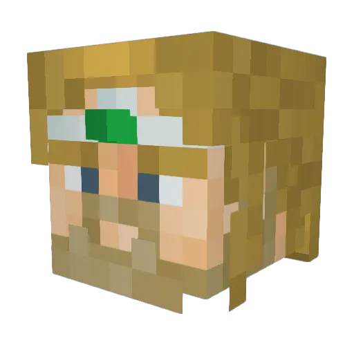 GoatHam69 Minecraft avatar head, 3D render