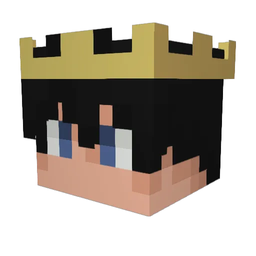 GoatKami Minecraft avatar head, 3D render