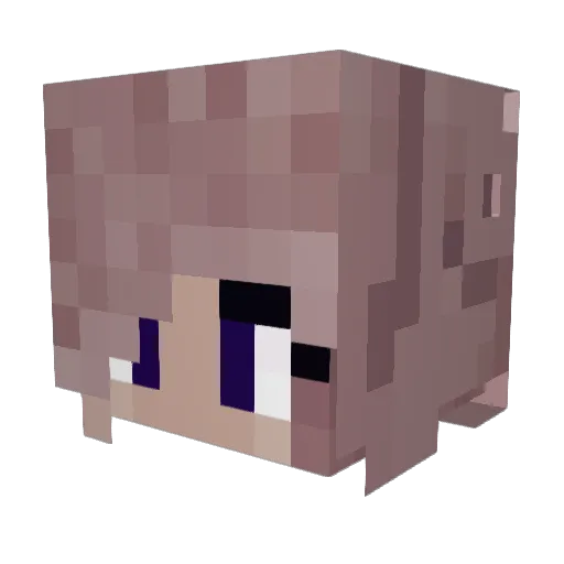 GoatKiddo Minecraft avatar head, 3D render