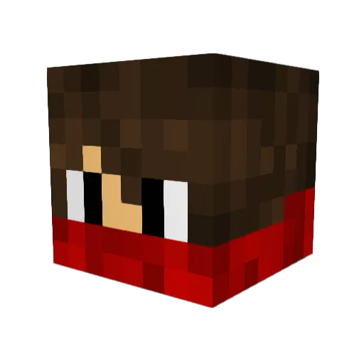 GoatOfAsia Minecraft avatar head, 3D render