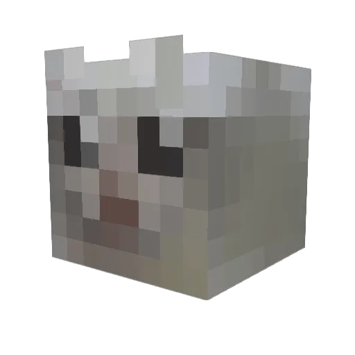 GoatPlay Minecraft avatar head, 3D render