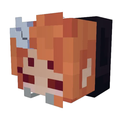 GoatSteev Minecraft avatar head, 3D render