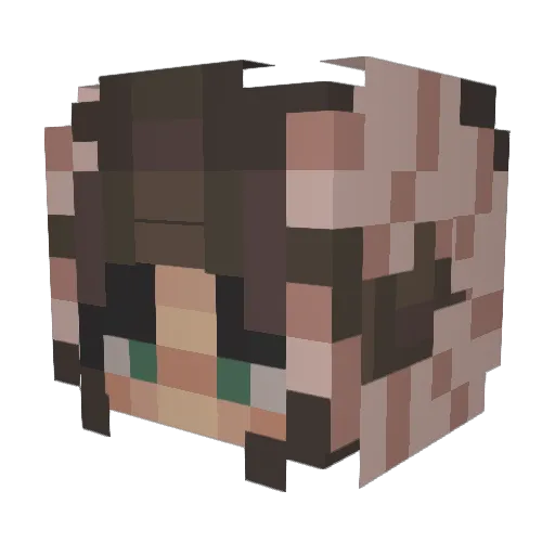 GoatWoman980 Minecraft avatar head, 3D render