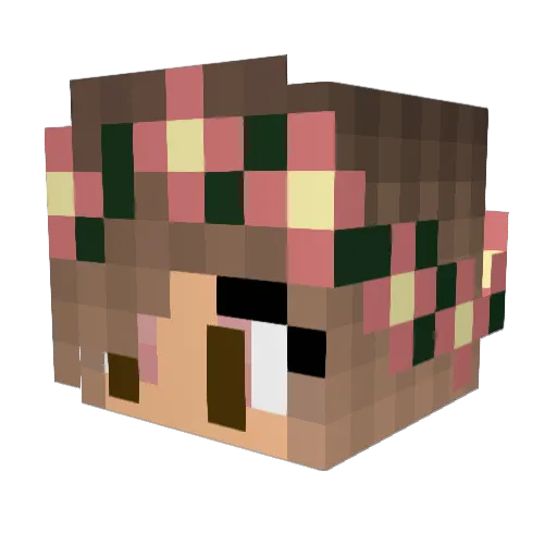 Goatbite Minecraft avatar head, 3D render