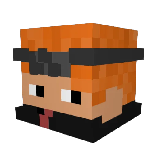 Goatboy121 Minecraft avatar head, 3D render