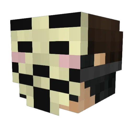 Goatboymania Minecraft avatar head, 3D render