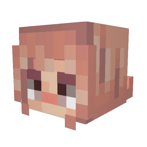 Goatdz Minecraft avatar head, 3D render