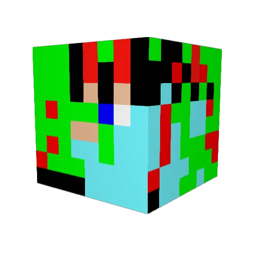 GoatedOrigin Minecraft avatar head, 3D render