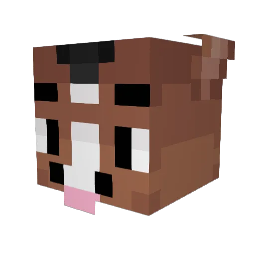 Goaterinho Minecraft avatar head, 3D render