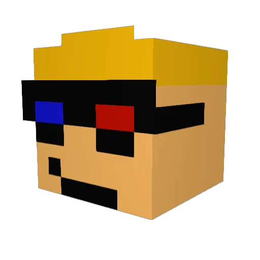 Goates Minecraft avatar head, 3D render