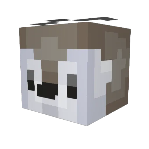 Goatframe Minecraft avatar head, 3D render