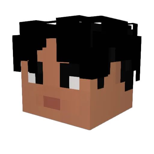Goatjamin Minecraft avatar head, 3D render