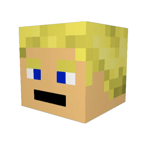 Goatman666 Minecraft avatar head, 3D render