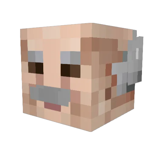 GoatnymousV2 Minecraft avatar head, 3D render