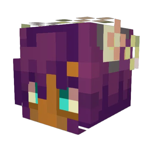 Goatshlur Minecraft avatar head, 3D render