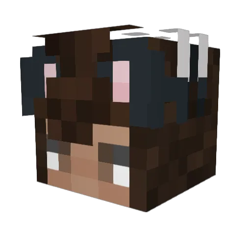 Goatskydaddy Minecraft avatar head, 3D render