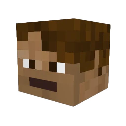 Goatter44 Minecraft avatar head, 3D render