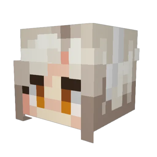 Goattzy Minecraft avatar head, 3D render