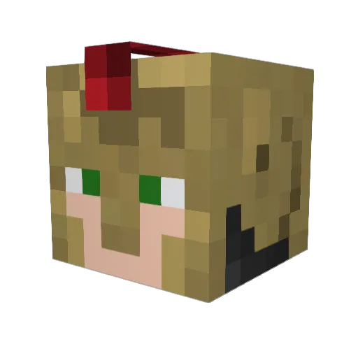 Gob25 Minecraft avatar head, 3D render