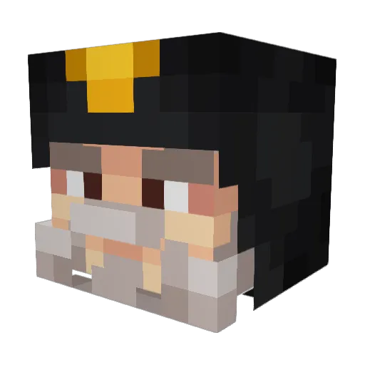 GobbleGrim Minecraft avatar head, 3D render