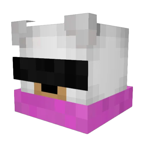 GobbleMan Minecraft avatar head, 3D render