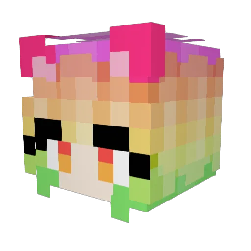 Gobbo12 Minecraft avatar head, 3D render