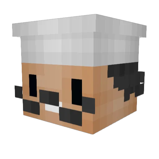 Gobbry Minecraft avatar head, 3D render