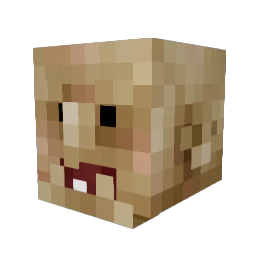 Gobelinfurtif Minecraft avatar head, 3D render