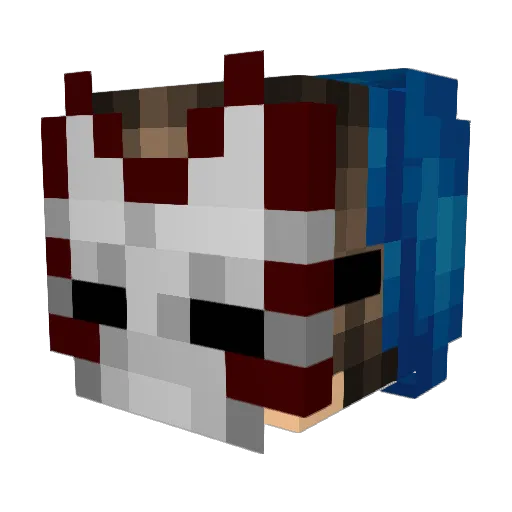 Gobeusz Minecraft avatar head, 3D render