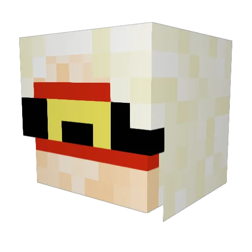 Gobitis Minecraft avatar head, 3D render