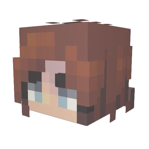 Gobius Minecraft avatar head, 3D render