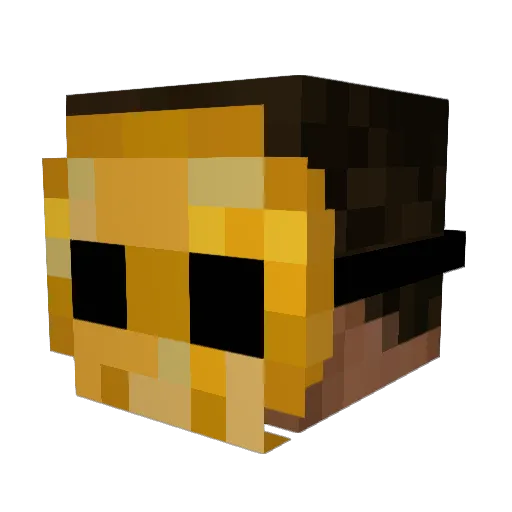 GobleMc Minecraft avatar head, 3D render