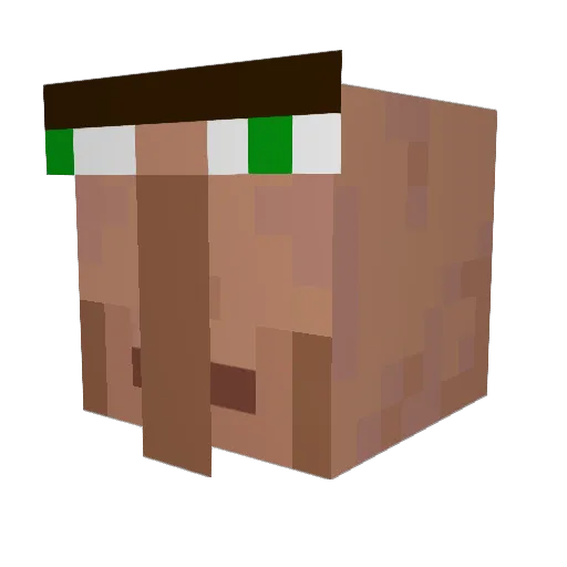 Gobleeto Minecraft avatar head, 3D render