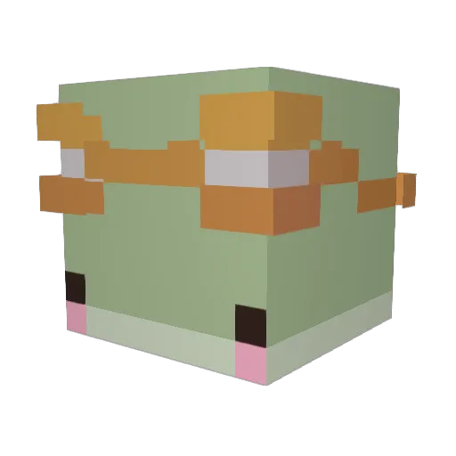 GoblinFroggers Minecraft avatar head, 3D render