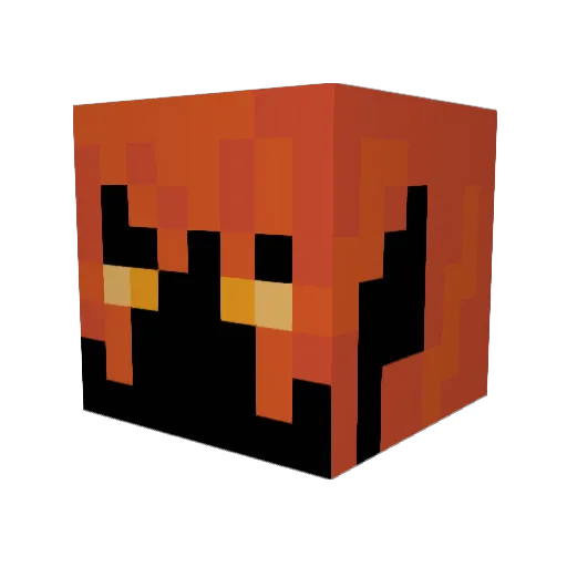 GoblinMika Minecraft avatar head, 3D render