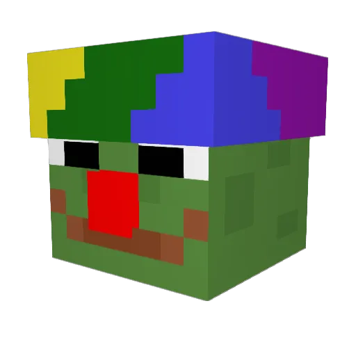 GoblinPuss Minecraft avatar head, 3D render