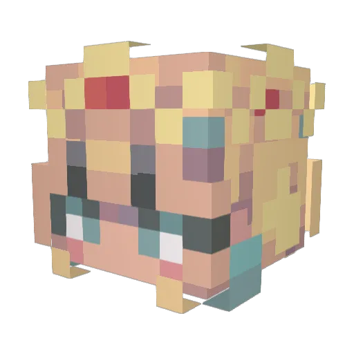 GoblinTime23 Minecraft avatar head, 3D render