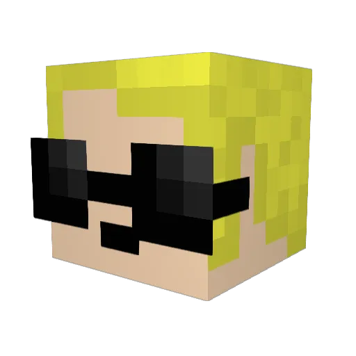 GoblinUpSwagger Minecraft avatar head, 3D render