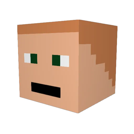 Goblinboii Minecraft avatar head, 3D render