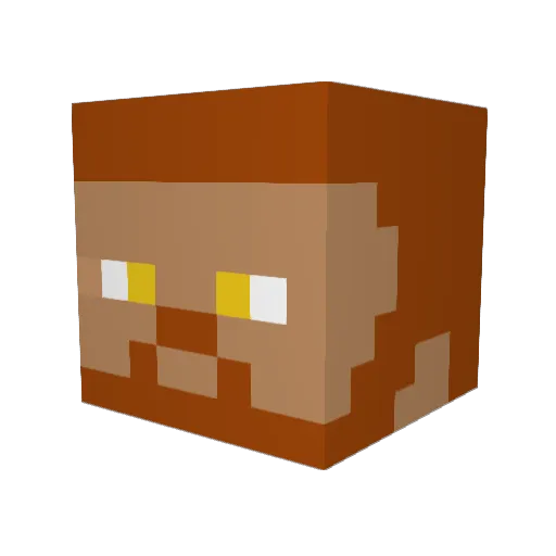 Goblinthrasher Minecraft avatar head, 3D render