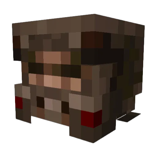 Goblix Minecraft avatar head, 3D render