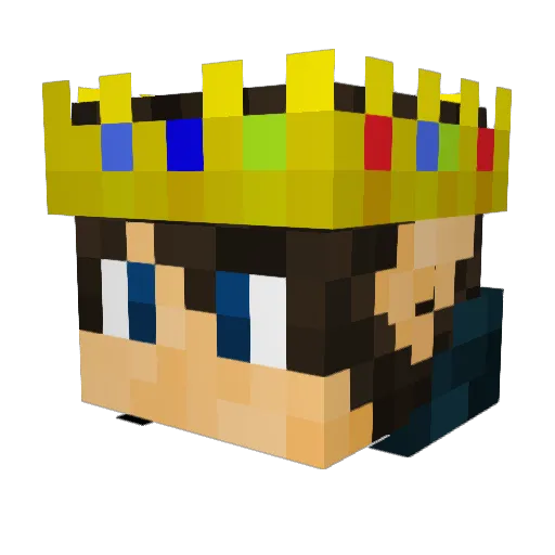 Goboosh Minecraft avatar head, 3D render